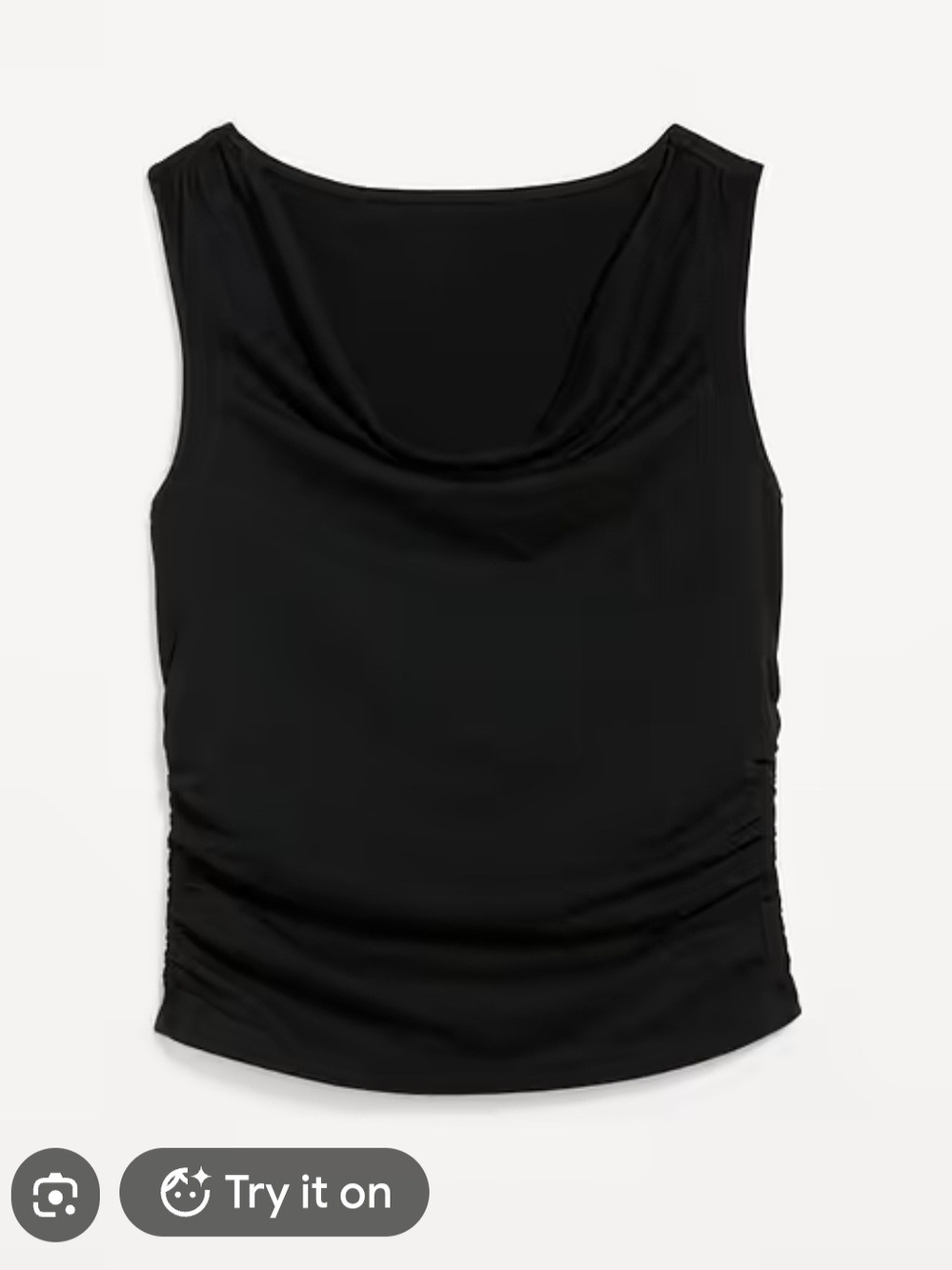 Old Navy Black Draped-Neck Tank